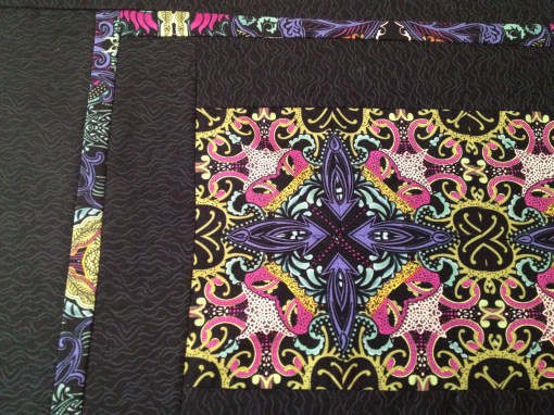 Corner detail  inner border cut from original mother fabric