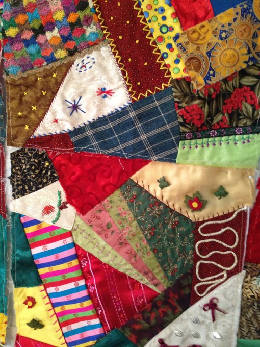 Patches of silk, brocade, velvet, toile, and cotton