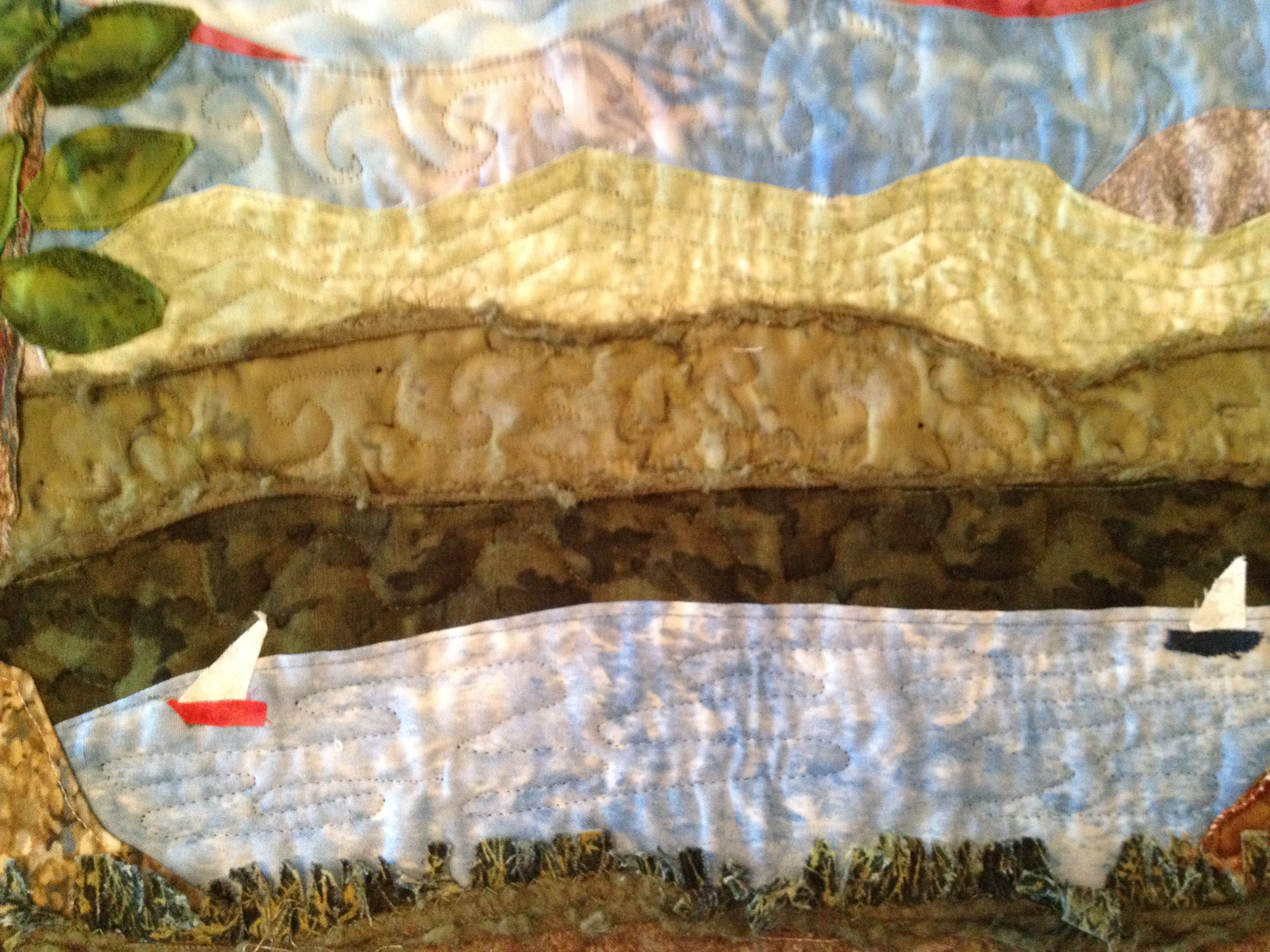 The texture of the quilting matches its element